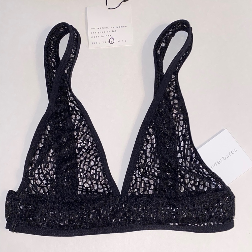 S Underbares New Comfort Black Bra Elastic all around Stretch Lace USA Bralette